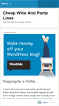 Mobile Screenshot of cheapwineandpantylines.wordpress.com