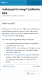 Mobile Screenshot of makeyourmoneyfromhometips.wordpress.com