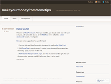 Tablet Screenshot of makeyourmoneyfromhometips.wordpress.com