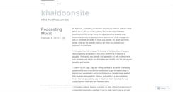 Desktop Screenshot of khaldoonsite.wordpress.com