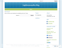 Tablet Screenshot of lightburncandles.wordpress.com