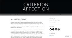 Desktop Screenshot of criterionaffection.wordpress.com