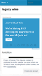 Mobile Screenshot of legacywine.wordpress.com