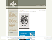 Tablet Screenshot of legacywine.wordpress.com