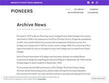 Tablet Screenshot of pioneersread.wordpress.com