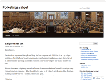 Tablet Screenshot of folketingsvalget.wordpress.com