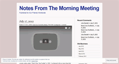 Desktop Screenshot of notesfromthemorningmeeting.wordpress.com