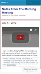 Mobile Screenshot of notesfromthemorningmeeting.wordpress.com