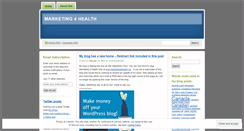 Desktop Screenshot of marketing4health.wordpress.com