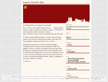 Tablet Screenshot of eugenehartzell.wordpress.com
