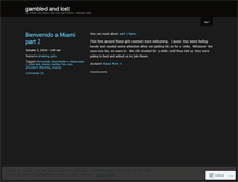 Tablet Screenshot of gambledandlost.wordpress.com