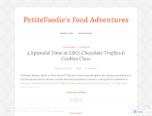 Tablet Screenshot of petitefoodie.wordpress.com