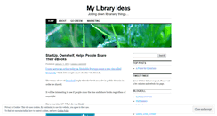 Desktop Screenshot of mylibraryideas.wordpress.com