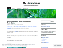 Tablet Screenshot of mylibraryideas.wordpress.com