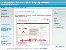Tablet Screenshot of mukemmeliz.wordpress.com
