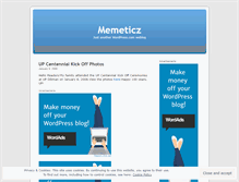 Tablet Screenshot of memeticz.wordpress.com