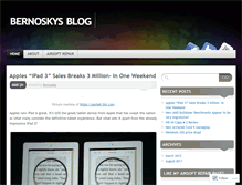 Tablet Screenshot of bernoskysblog.wordpress.com