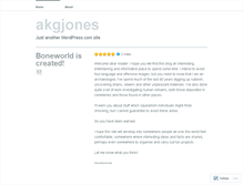 Tablet Screenshot of akgjones.wordpress.com