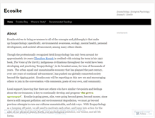 Tablet Screenshot of ecosike.wordpress.com