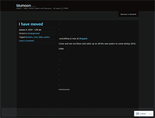 Tablet Screenshot of blumoon13.wordpress.com