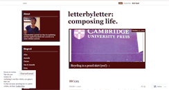 Desktop Screenshot of letterbyletter.wordpress.com