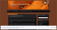 Desktop Screenshot of farheensorangepeels.wordpress.com