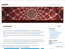 Tablet Screenshot of joyjulie.wordpress.com