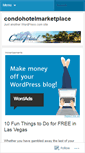 Mobile Screenshot of condohotelmarketplace.wordpress.com