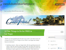 Tablet Screenshot of condohotelmarketplace.wordpress.com