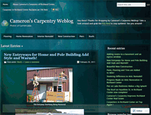 Tablet Screenshot of cameronscarpentry.wordpress.com