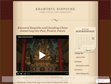Tablet Screenshot of khamtrulrinpoche.wordpress.com
