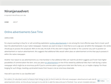 Tablet Screenshot of niranjanaadvert.wordpress.com