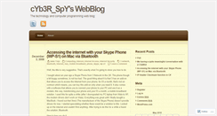 Desktop Screenshot of cyb3rspy.wordpress.com