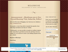 Tablet Screenshot of meadmuse.wordpress.com