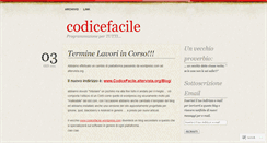 Desktop Screenshot of codicefacile.wordpress.com