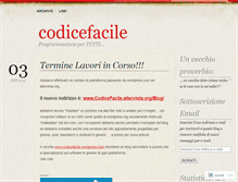 Tablet Screenshot of codicefacile.wordpress.com