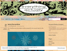 Tablet Screenshot of everythingactually.wordpress.com