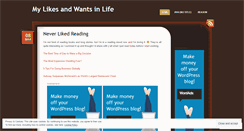 Desktop Screenshot of mylikesandwants.wordpress.com