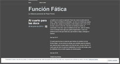 Desktop Screenshot of funcionfatica.wordpress.com