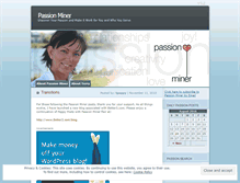 Tablet Screenshot of passionminer.wordpress.com