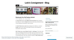 Desktop Screenshot of lolosconsignment.wordpress.com