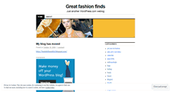 Desktop Screenshot of fashionfinds.wordpress.com
