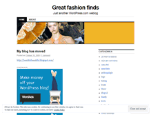 Tablet Screenshot of fashionfinds.wordpress.com