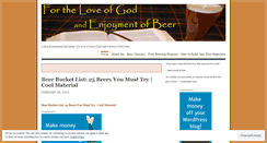 Desktop Screenshot of missionarybrewer.wordpress.com