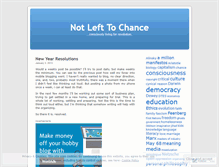 Tablet Screenshot of notlefttochance.wordpress.com