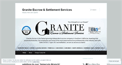 Desktop Screenshot of graniteescrow.wordpress.com