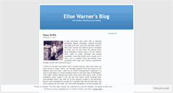 Desktop Screenshot of elisewarner.wordpress.com