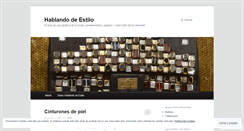 Desktop Screenshot of hablandodeestilo.wordpress.com