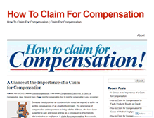 Tablet Screenshot of claimforcompensation.wordpress.com