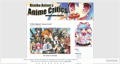 Desktop Screenshot of myanimecritics.wordpress.com